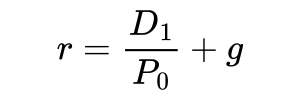 Calcul cost of equity avec formule des dividendes actualisés